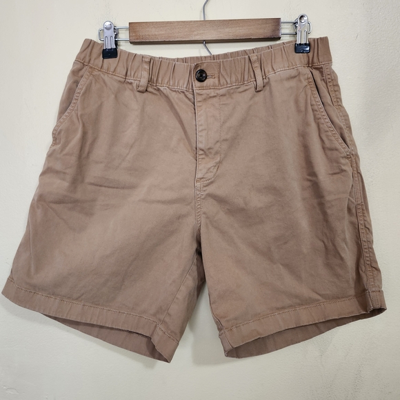 Bearbottom Stretch Chino 7" Inseam Shorts Camel Tan Casual Men's Size Large - Picture 1 of 9